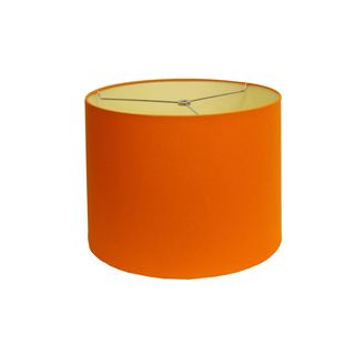Round Orange Small Lamp Shade (OrangeDimensions 11 inches high x 15 inch diameter Hard backed fabricColor OrangeDimensions 11 inches high x 15 inch diameter)