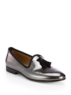 Del Toro Tassel Prince Slippers   Silver  Del Toro Shoes