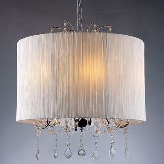 Hope Crystal Chandelier (WhiteMaterials CrystalNumber of lights One (1)Requires One (1) 60 watt bulb (not included)Dimensions 21 inches high x 21 inches wide x 21 inches long This fixture does need to be hard wired. Professional installation is recomm