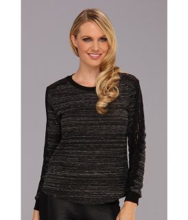 Rebecca Taylor Sweatshirt Lace Womens Long Sleeve Pullover (Gray)