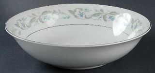 Rose (Japan) Louise 9 Round Vegetable Bowl, Fine China Dinnerware   Blue Floral