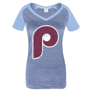 MLB Womens Philadelphia Phillies T Shirt   Blue (XL)