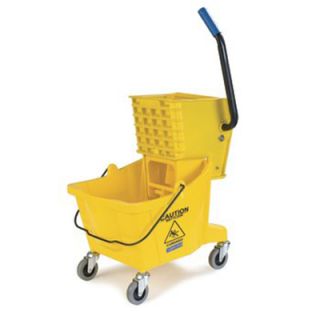 Carlisle 30 qt Mop Bucket   Side Press Wringer, Yellow