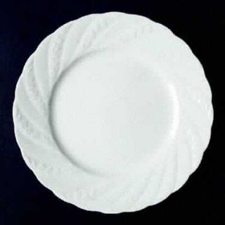 Mikasa Lily Of The Valley Dinner Plate, Fine China Dinnerware   All White,Emboss