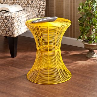 Upton Home Kayden Indoor/ Outdoor Yellow Metal Accent Table