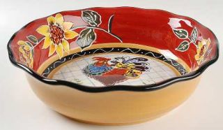 Chanticleer Rooster 13 Round Vegetable Bowl, Fine China Dinnerware   Roosters O