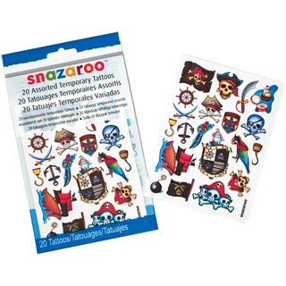 Snazaroo Pirates Temporary Tattoos (8 x 4.75 stencilWARNING SMALL PARTS Not for children under 3 years PlasticSize 8 x 4.75 stencilWARNING SMALL PARTS Not for children under 3 year)