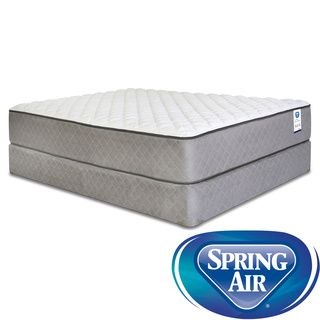 Spring Air Back Supporter Hayworth Firm Twin size Mattress Set (TwinSet includes Mattress and FoundationConstruction First layer Quilted top has a cashmere natural fiber blend, 3/4 inches firm foam, 3/4 inches firm foam; 2nd layer 1 1/2 inches gel inf