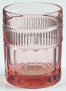 Anchor Hocking Annapolis Rosewater Double Old Fashioned   Pink,Panels,Vertical,N