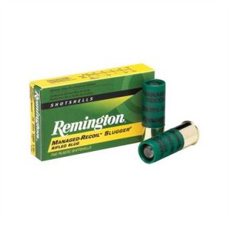 Remington Slugger Managed Recoil Rifled Slug Shotgun Ammo   Rem Ammo 20290 Manrecoil Slugr Rifled Slug Ld 12ga Rs 5bx