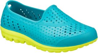 Girls Skechers H2GO Waterlillys   Turquoise/Lime Casual Shoes