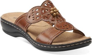 Womens Clarks Leisa Lolly   Tan Leather Sandals