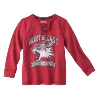Cherokee Infant Toddler Bobcats Boys Henley Shirt   Red 2T