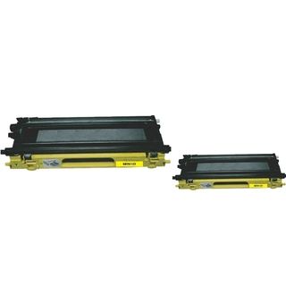 Basacc 2 ink Yellow Cartridge Set Compatible With Brother Tn115 Y