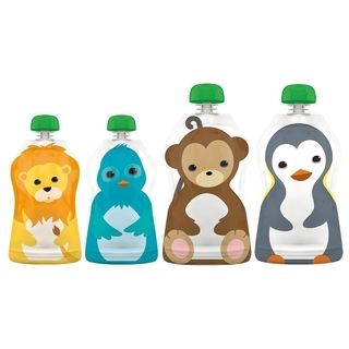 Squooshi Reusable Assorted Food Pouches (pack Of 4)