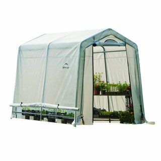 Shelter Logic Greenhouse in a box Easy Flow Greenhouse (White Materials PolyethyleneQuantity One (1) greenhouseDimensions 6.5 feet high x 6 feet wide x 8 feet deep )