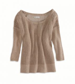 Brushed Earth AE Open Knit Sweater, Womens XS