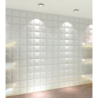 3d Contemporary Wall Panels Forever Design (pack Of 10) (Off whiteFinished projects serve as reference photos. Individual tiles are off white/white. )