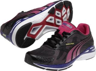 Womens PUMA Bioweb Speed   Black/Beetroot Purple Running Shoes