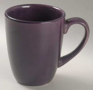  Purple Mug, Fine China Dinnerware   All Purple,Undecorated,Rim,Square