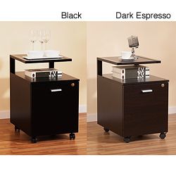Furniture Of America Milla Modernized Home Office Single File Drawer Cabinet (Available in Dark Espresso and Black FinishMaterials MDF, Wood VeneerModernized storage file cabinet with castersDrawers are NOT fully extendedOpen shelf for easy storage acces
