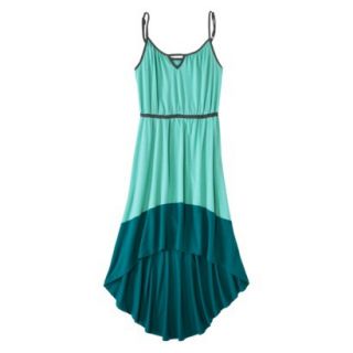 Merona Petites Sleeveless High Low Maxi Dress   Aqua/Gray XXLP