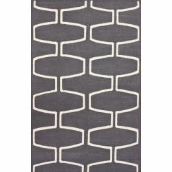 Nuloom Handmade Flatweave Moroccan Trellis Grey Wool Rug (5 X 8) (IvoryStyle ContemporaryPattern AbstractTip We recommend the use of a non skid pad to keep the rug in place on smooth surfaces.All rug sizes are approximate. Due to the difference of moni
