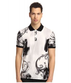 Versace Collection S/S Polo Shirt Mens Short Sleeve Pullover (White)