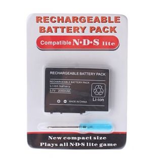 Rechargeable Battery Pack for Nintendo DS Lite Screwdriver (2000mAh)