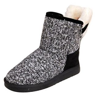 Suede Womens Flat Heel Snow Boots Ankle Boots