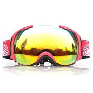 BASTO Red Frame Yellow Sensor Mirror Lens Snow Googgles