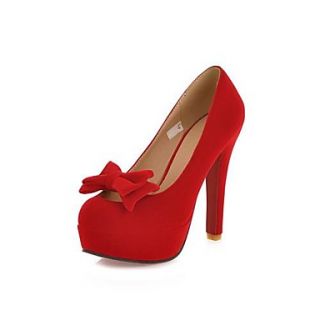 Suede Cone Heel Pumps Heels with Bowknot Shoes(More Colors)