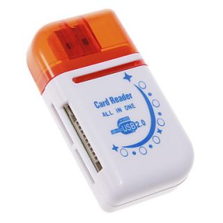 All in one USB 2.0 Card Reader (Blue/Red/Pink)