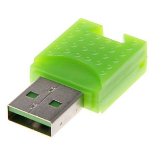 Mini USB 2.0 Memory Card Reader (BlueGreen)