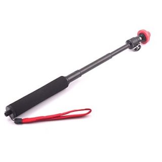 New Retractable Handheld Pole Monopod with Red Plastic Mount for GoPro Hero 2 3 3