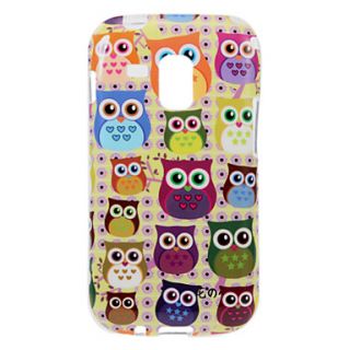 Cartoon Owls Pattern TPU Soft Protective Back Case Cover for Samsung Galaxy Trend Duos S7562