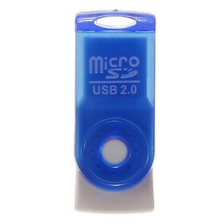 Mini USB 2.0 Memory Card Reader (Black/Light Blue/Blue/Orange/Pink)