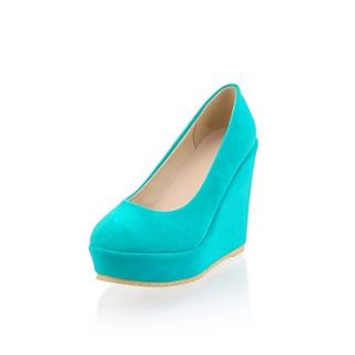 Suede Womens Wedge Heel Pumps Heels Shoes(More Colors)