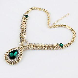 Kayshine Green Drop Shape Diamond Necklace