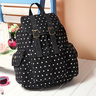 Simple Korean Style Spot Pattern Backpack