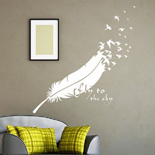 Still Life Feather Decorative Wall Stickers