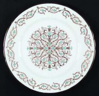 Tuscan   Royal Tuscan Louise Dinner Plate, Fine China Dinnerware   Turquoise Flo
