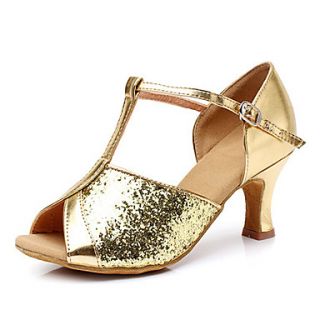 Womens Spakling Glitter T Strap Modern/Latin Dance Sandals Shoes(More Colors)