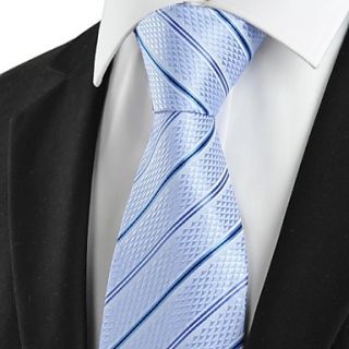 New Striped Blue JACQUARD Mens Tie Necktie for Wedding Party Holiday Gift