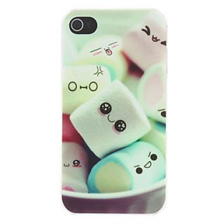 Lovely Cartoon Marshmallow Pattern Matte Designed PC Hard Case for iPhone 4/4S
