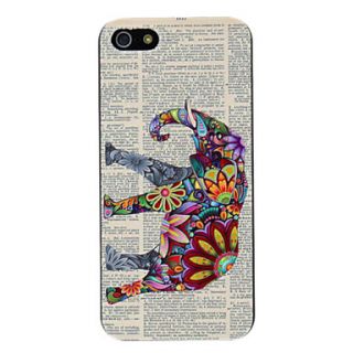 Relief Designed Colorful Elephant Pattern PC Hard Case for iPhone 5/5S
