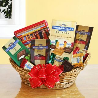 Ghirardelli San Francisco Treats Gift Basket by California Delicious Multicolor