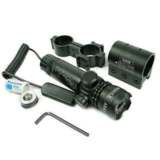 Professional Green Laser Hunting Scope Black Aluminium Alloy With Mount