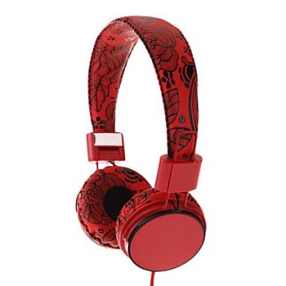 EP058 Flower Pattern Foldable On Ear Headphone with Mic