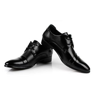 Leather Mens Flat Heel Comfort and Fashion Oxfords Shoes With Lace up for Wedding/Evening